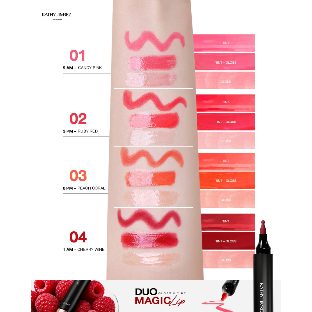 KATHY AMREZ DUO GLOSS & TINT MAGIC LIP ลิปดูโอ ทิ้นท์ เมจิก4